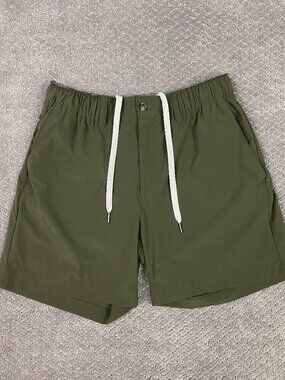 Wowie Shorts Men's Medium Olive Green Drawstrings Button Performance gym Hiking